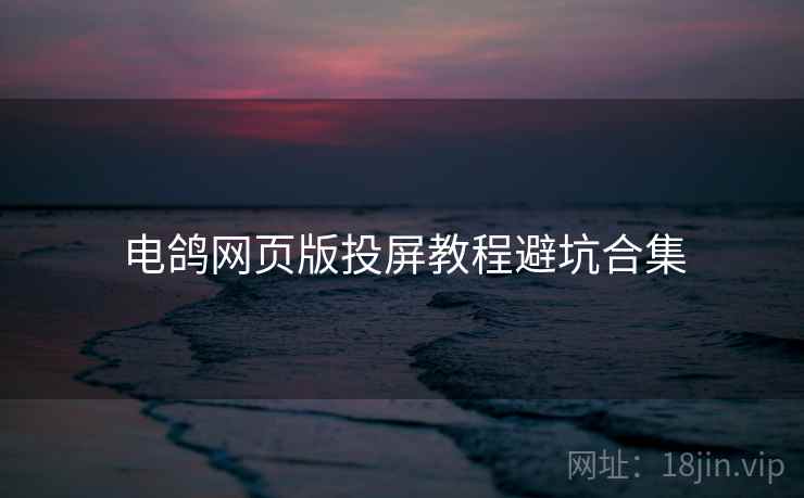 电鸽网页版投屏教程避坑合集  第2张