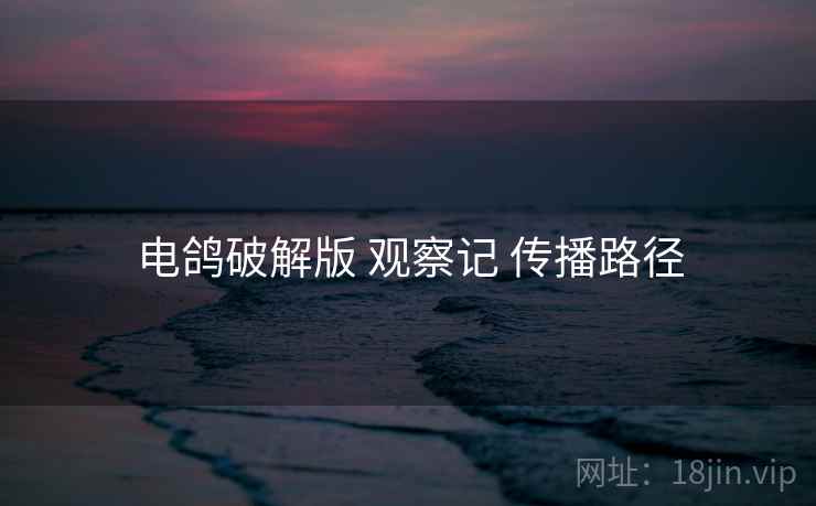 电鸽破解版 观察记 传播路径  第1张