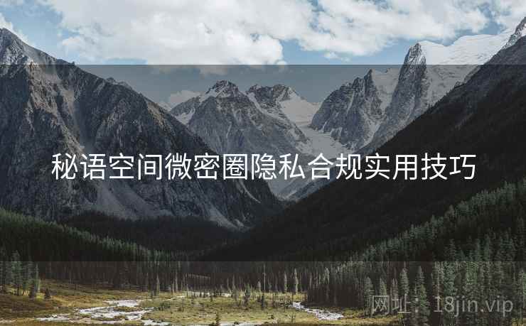 秘语空间微密圈隐私合规实用技巧  第1张