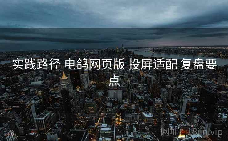 实践路径 电鸽网页版 投屏适配 复盘要点  第1张