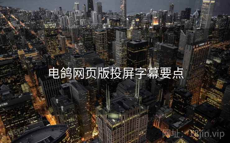 电鸽网页版投屏字幕要点  第1张