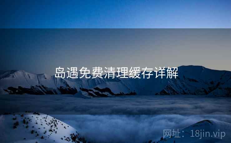 岛遇免费清理缓存详解  第1张